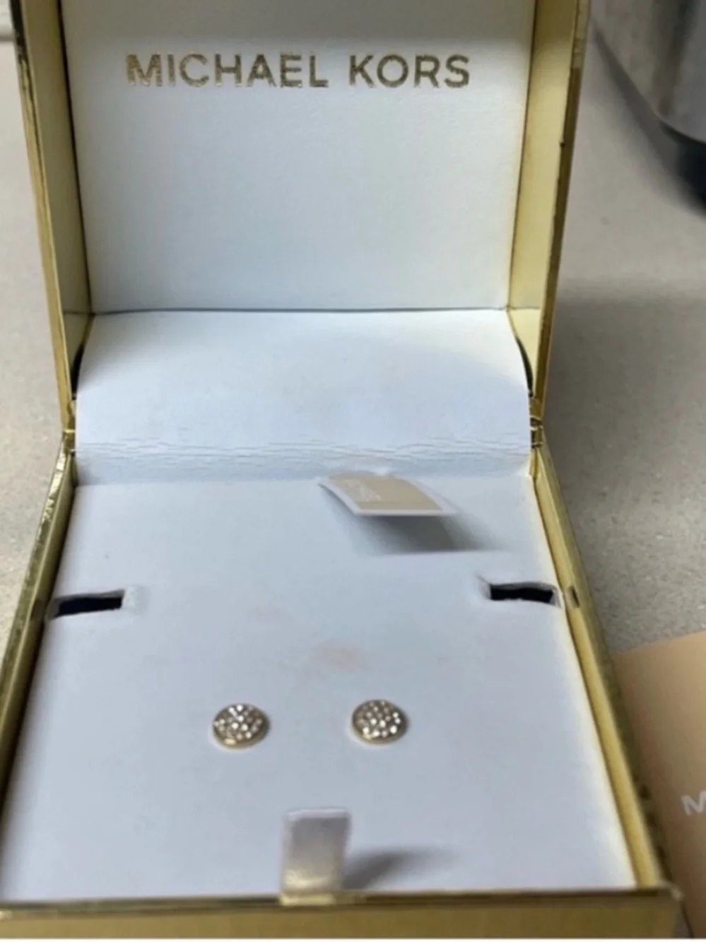 Michael Kors Gold Color Stud Earrings